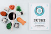 Mock-Up Sushi Rolls With Soya Sauce And Frame Psd