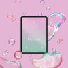 Mock-Up Tablet Composition With Liquid Dynamic Elements Psd