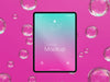 Mock-Up Tablet With Abstract Liquids Psd