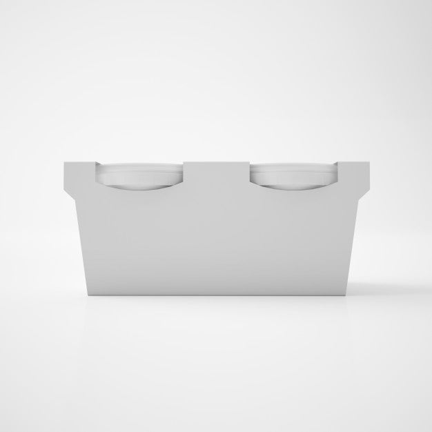 Mock Up Template Plastic Tub Bucket Container Psd