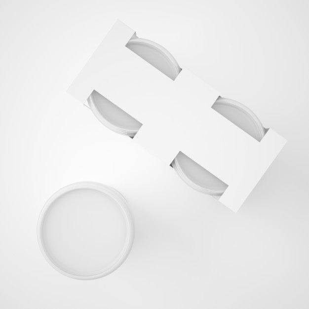 Mock Up Template Plastic Tub Bucket Container Psd