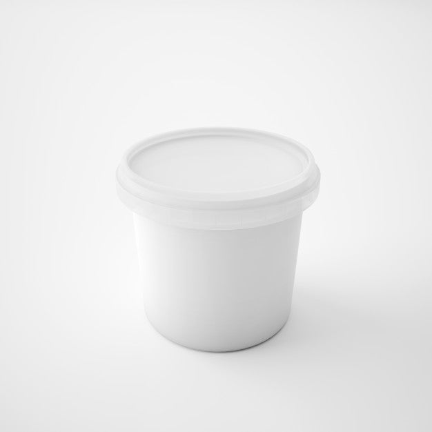 Mock Up Template Plastic Tub Bucket Container Psd
