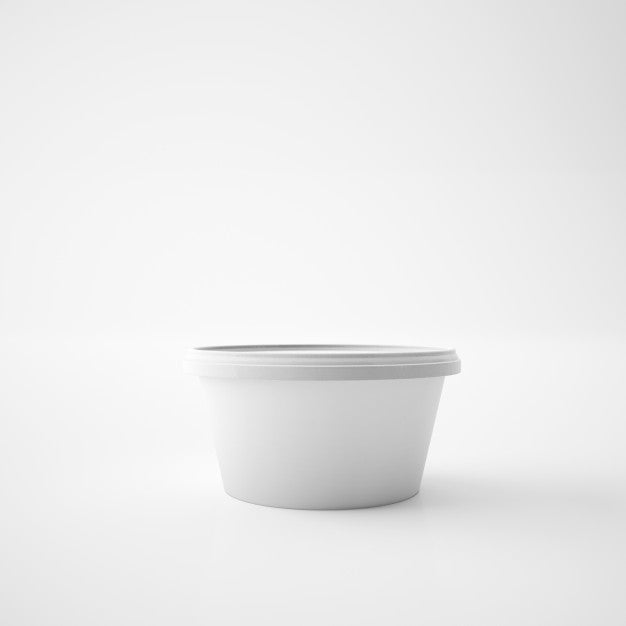 Mock Up Template Plastic Tub Bucket Container Psd