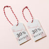 Mock-Up White Price Tags Hanging Psd