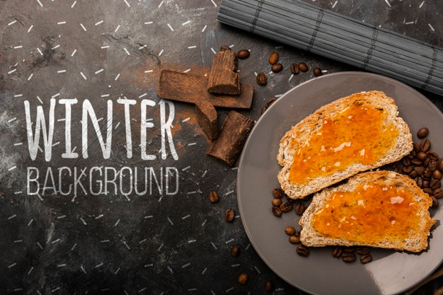 Mock-Up Winter Breakfast Set Up Psd