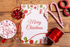 Mock-Up With Christmas Gifts And Candies Psd