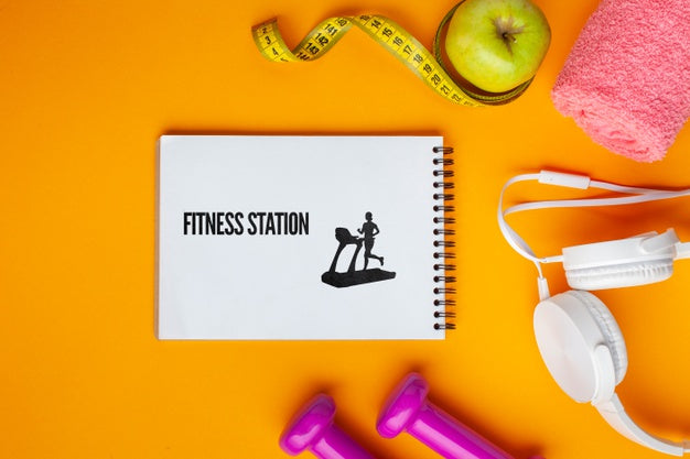 Mock-Up With Fitness Class Equipment Psd