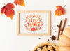 Mock-Up With Thanksgiving Day Design Psd