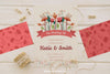 Mock Up With Wedding Invitation, Cord And Clothespins Psd