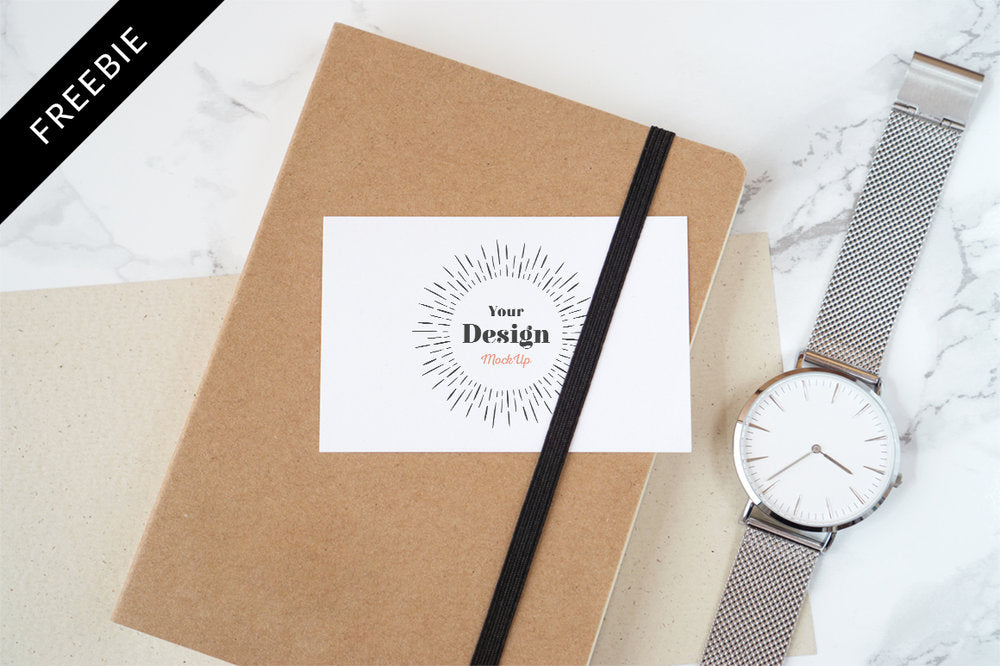 Notebook Business Card Mockup