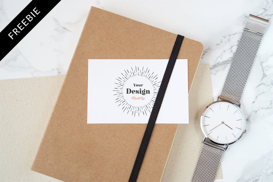 Notebook Business Card Mockup
