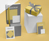 Mockup Agenda And Gift Box Psd