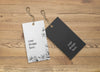 Mockup Black And White Labels With Jute Strip Psd