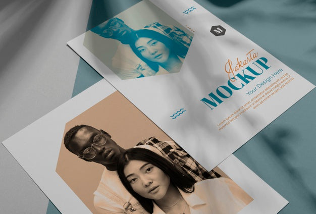 Mockup Brochure Shadow Overlay Psd