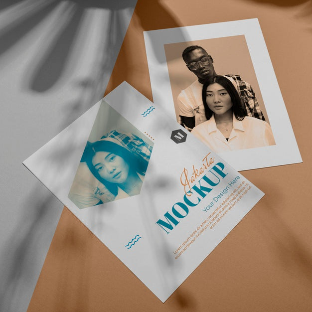 Mockup Brochure Shadow Overlay Psd