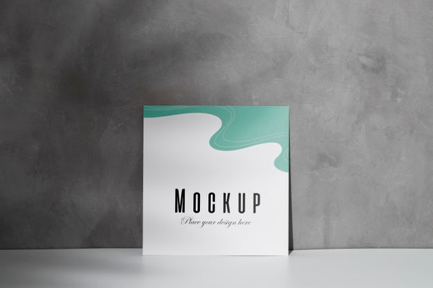 Mockup Card Leaning On The Wall Psd