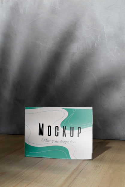 Mockup Card On The Table With Shadows Psd