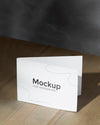 Mockup Card On The Table With Shadows Psd