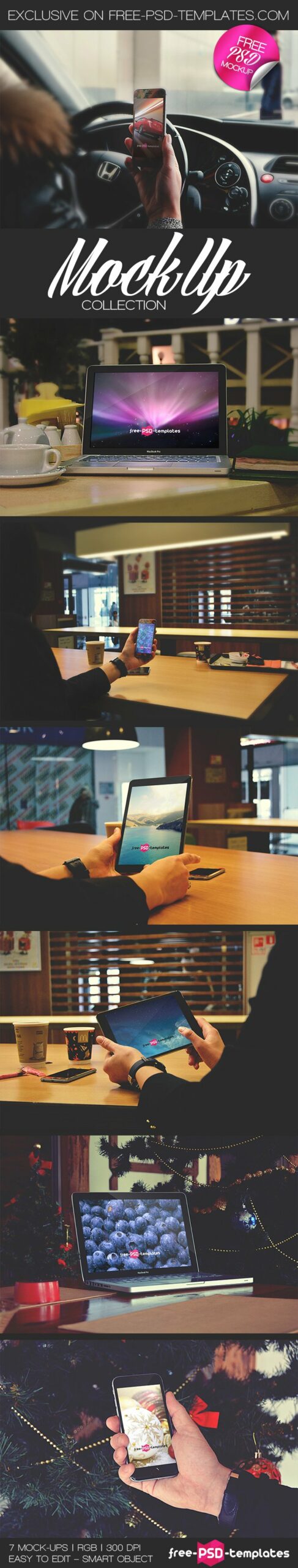 Mockup Collection ( Ipad, Macbook, Iphone 6S ) In Psd