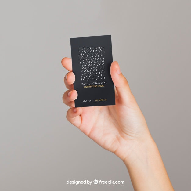Mockup Concept Of Dark Business Card Psd