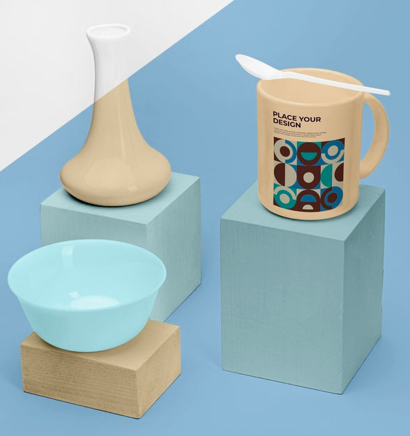 Mockup Cup With Spoon On Top Psd