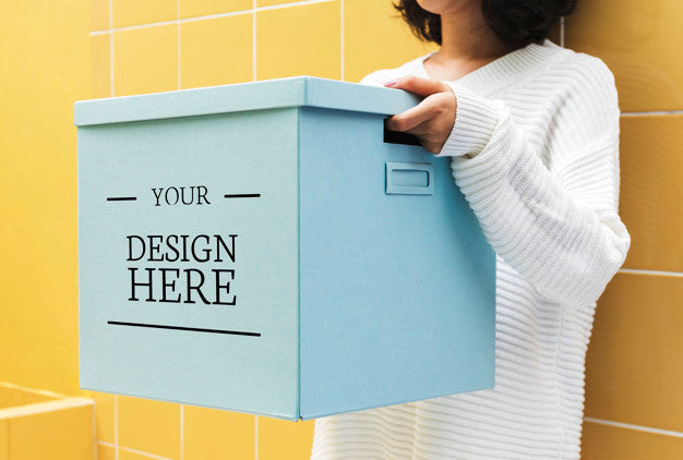 Mockup Design Space On Paper Box Psd