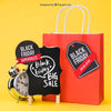 Mockup For Black Friday With Alarm And Bag Psd