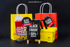 Mockup For Black Friday With Bags And Basket Psd