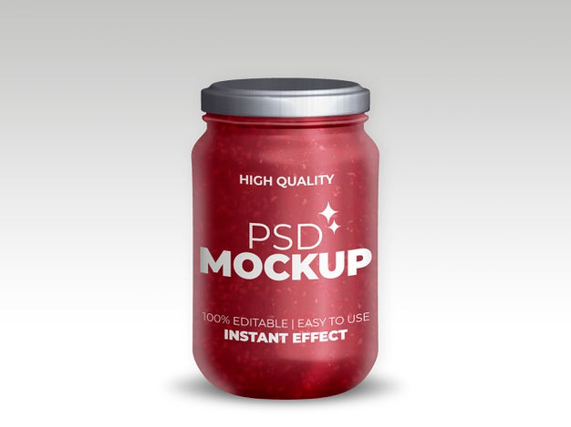 Mockup For Realistic Jar Psd