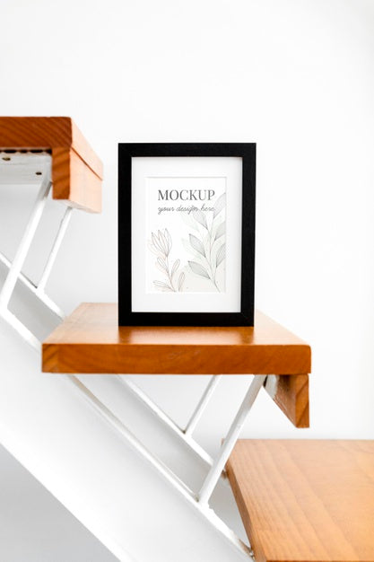 Mockup Frame On Stairs Psd