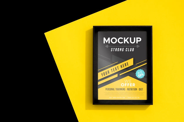 Mockup Frame On Wall Psd