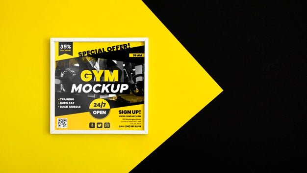 Mockup Frame On Wall Psd