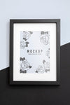 Mockup Frame On Wall Psd