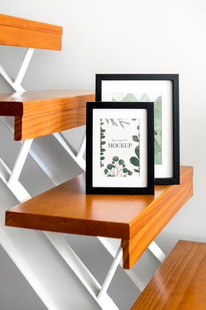 Mockup Frames On Stairs Psd