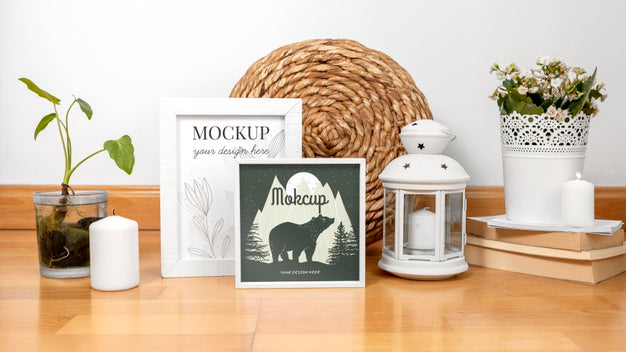 Mockup Frames On Table Psd