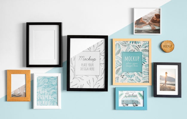 Mockup Frames On Wall Psd