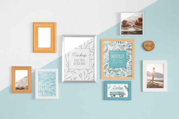 Mockup Frames On Wall Psd