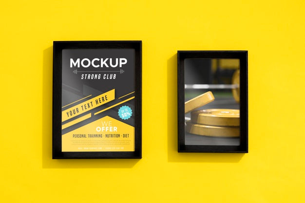 Mockup Frames On Wall Psd