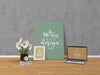 Mockup Laptop And Poster Frame With Home Decorating In The Living Room Modern Interior. Psd