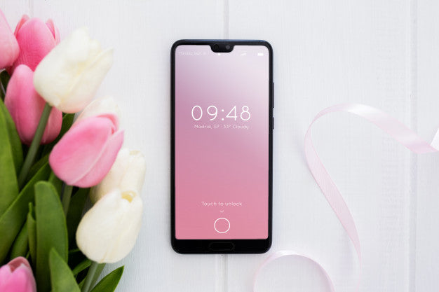 Mockup Mobile Spring Concept Psd