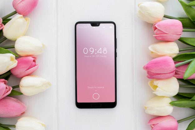 Mockup Mobile Spring Concept Psd