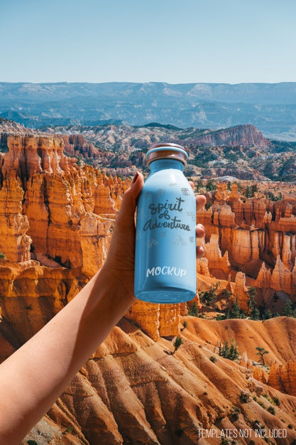 Mockup Of A Bottle With The Possibility Of Changing Background Psd