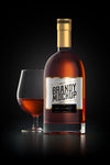 Mockup Of A Brandy Glass Bottle With Label Psd