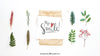 Mockup Of Bag And Eight Leaves Psd