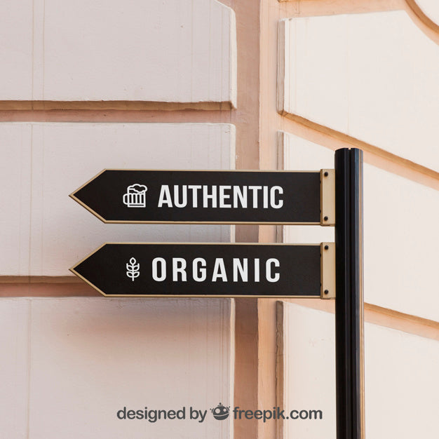 Mockup Of Black Direction Sign Psd