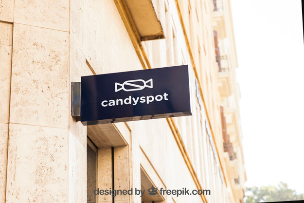 Mockup Of Black Shop Sign On Wall Psd