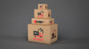 Mockup Of Delivery Boxes Of Different Sizes Psd