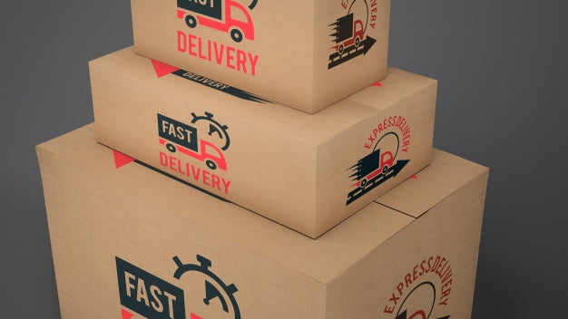 Mockup Of Delivery Boxes Of Different Sizes Psd