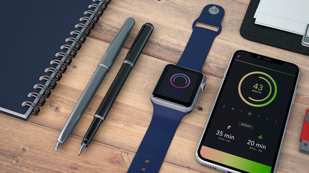 Mockup Of Devices And Office Supplies Psd