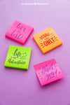 Mockup Of Four Adhesive Notes Psd